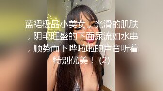 蓝裙极品小美女，光滑的肌肤，阴毛旺盛的下面尿流如水串，顺势而下哗啦啦的声音听着特别优美！ (2)